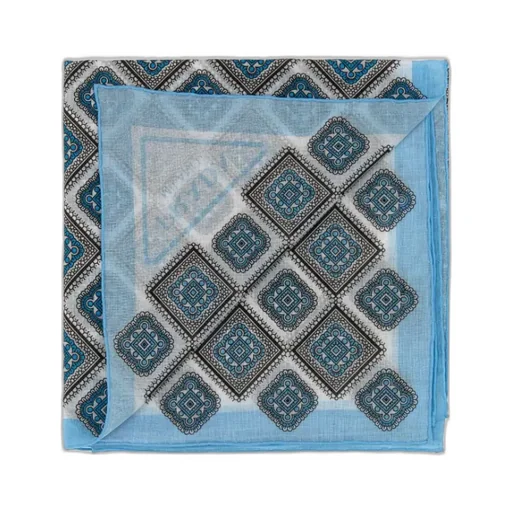 Geometric-Pattern Cotton Foulard