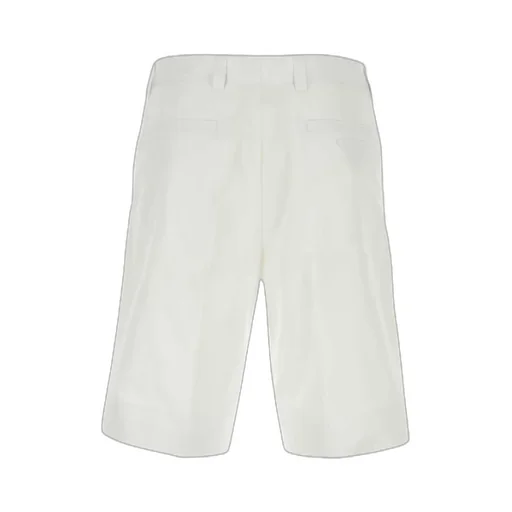 Belt-Looped Straight-Leg Shorts