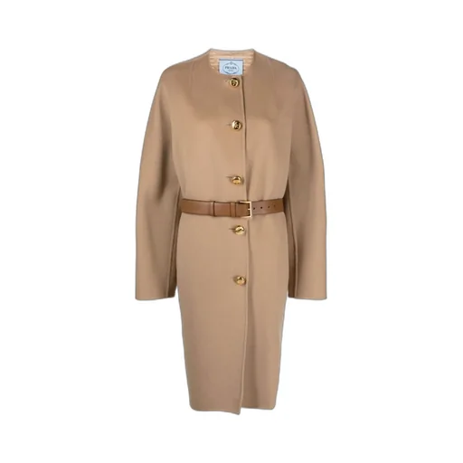 Crewneck Button-Up Long Coat