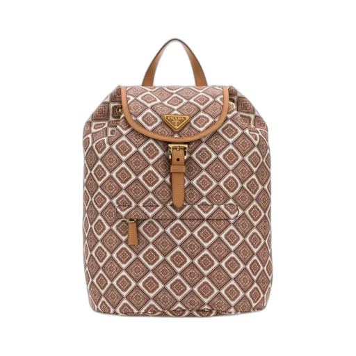 Geometric-Pattern Backpack