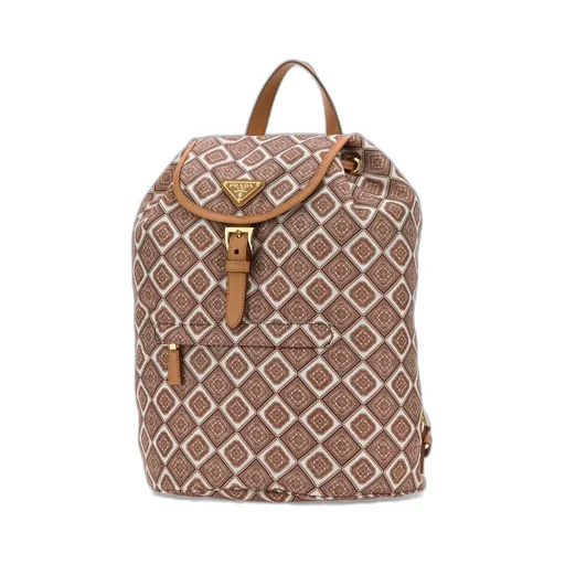 Geometric-Pattern Backpack