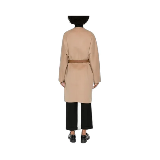 Crewneck Button-Up Long Coat
