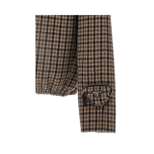 Checked V-Neck Top