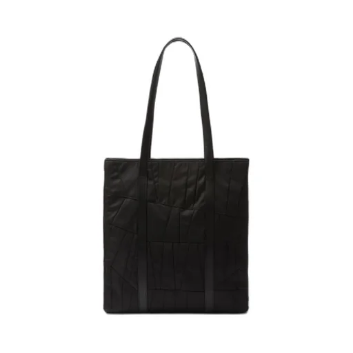 Medium Re-Nylon Patchwork Tote Bag With Embroidery
