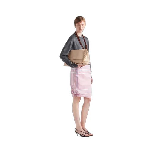 Checked Straight Hem Mini Skirt