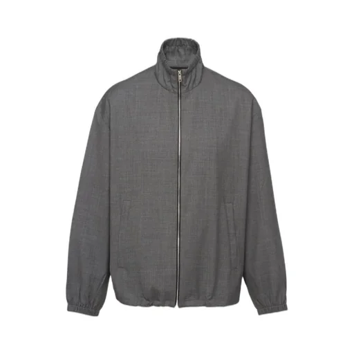 High-Neck Zip-Up Bomber Jacket
