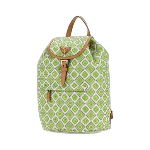 Geometric-Print Drawstring Backpack