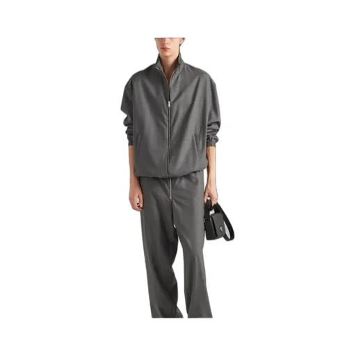 High-Neck Zip-Up Bomber Jacket