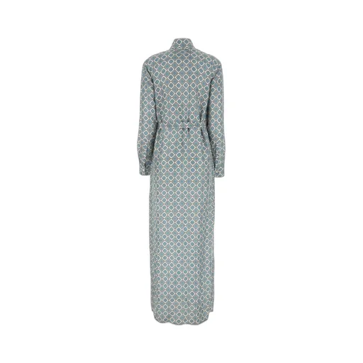 Geometric-Print Shirt Dress
