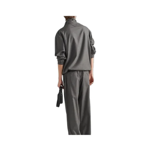 High-Neck Zip-Up Bomber Jacket
