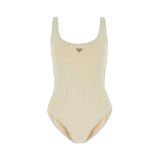 Logo Plaque Sleeveless Swimsuit