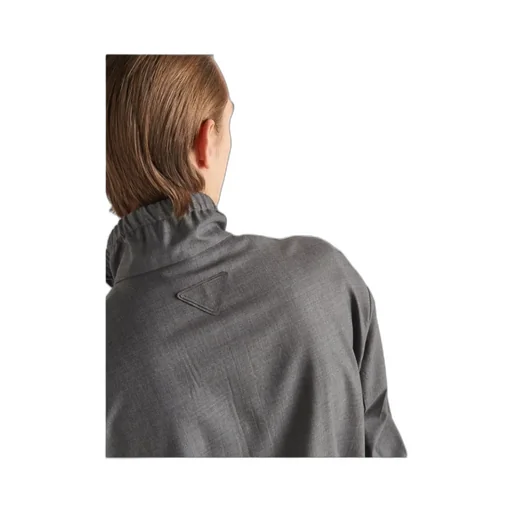 High-Neck Zip-Up Bomber Jacket