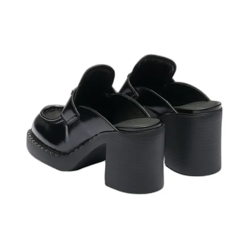 Chocolate Brushed Leather Mules