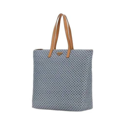 Large Geometric-Pattern Tote Bag