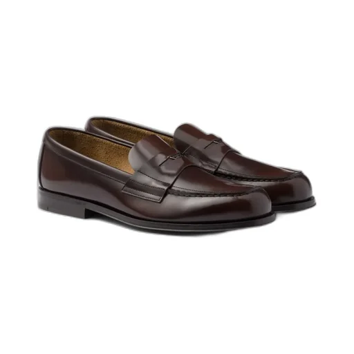 Logo-Triangle Slip-On Penny Loafers