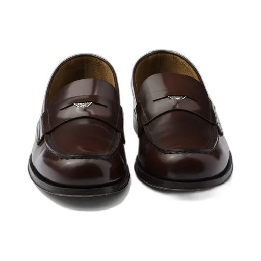 Logo-Triangle Slip-On Penny Loafers