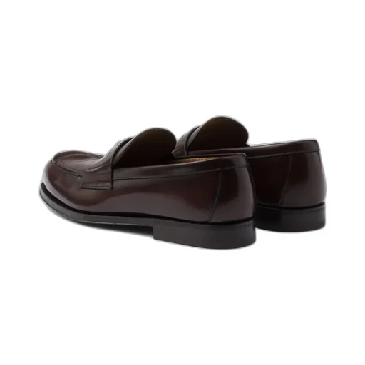 Logo-Triangle Slip-On Penny Loafers