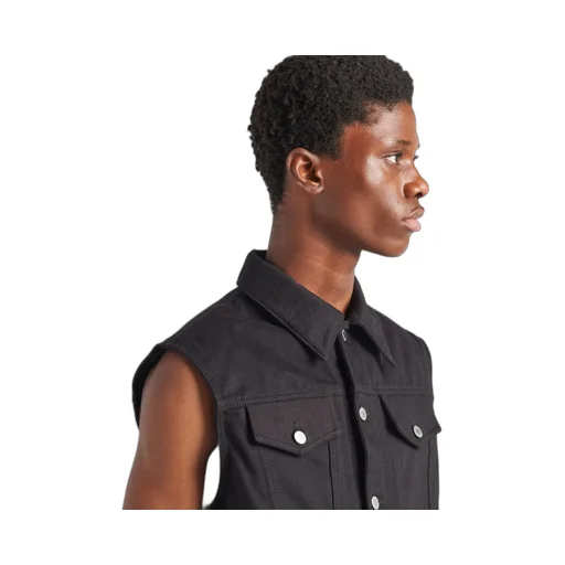 Triangle-Logo Button-Up Gilet