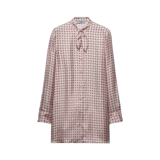 Printed Silk Twill Mini-Dress