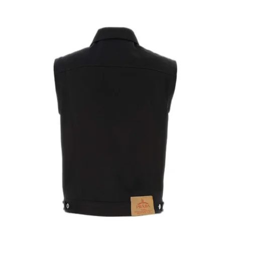 Triangle-Logo Button-Up Gilet
