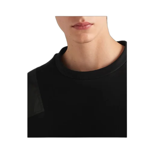 Cotton Sweatshirt With Re-Nylon Details