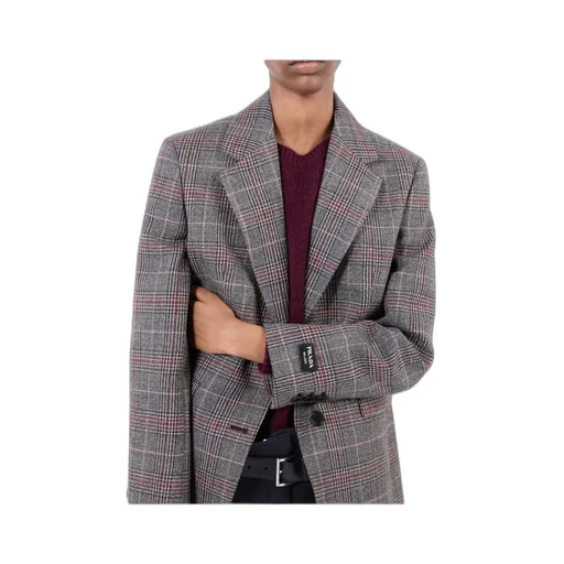 Single-Breasted Houndstooth Blazer