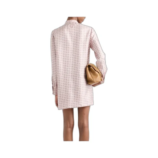 Printed Silk Twill Mini-Dress