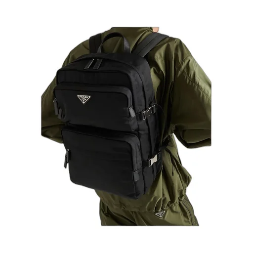 Logo Plaque Zipped Backpack