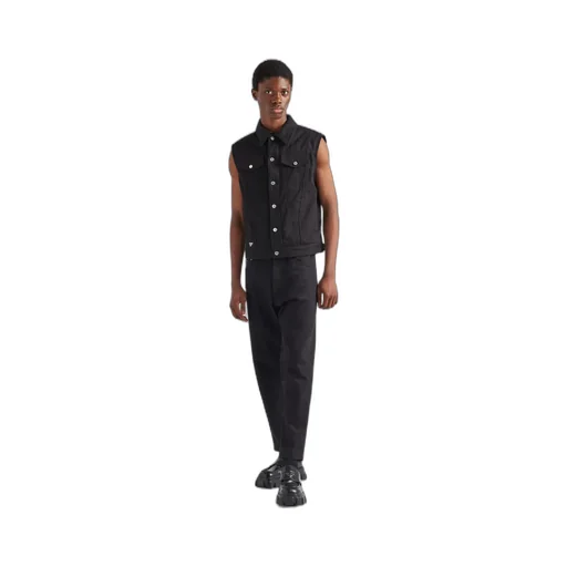 Triangle-Logo Button-Up Gilet