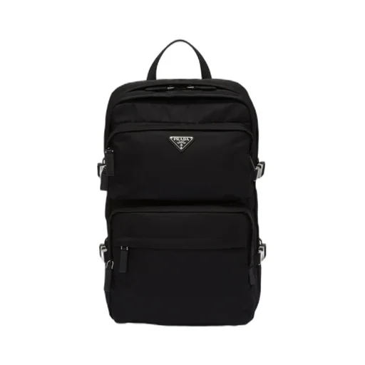 Logo Plaque Zipped Backpack