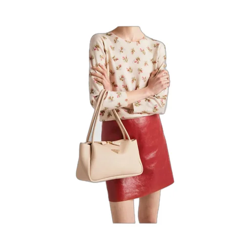 Cracked Leather Zipped Mini Skirt