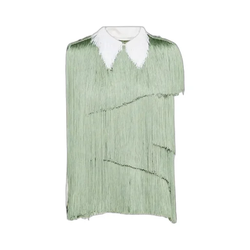 Organza Top With Fringe