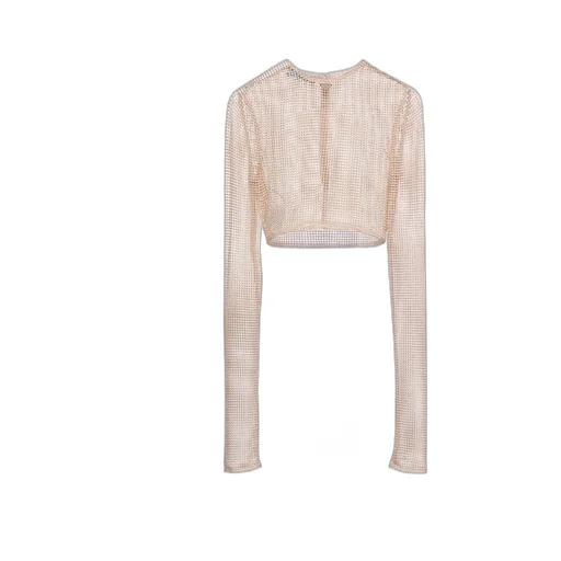 All-Over Bead Embellished Cropped Top