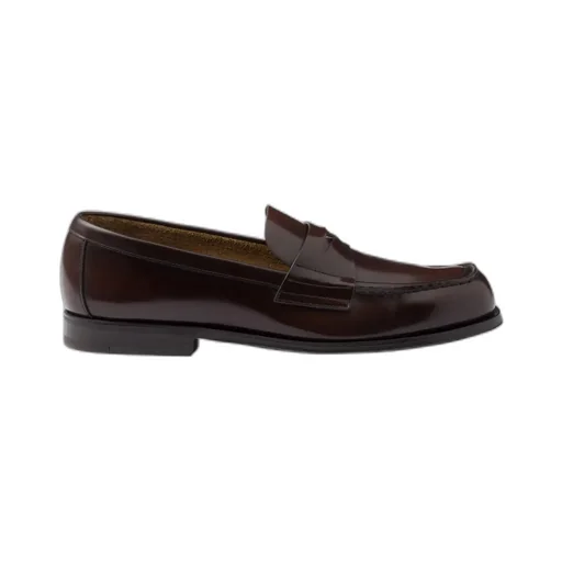 Logo-Triangle Slip-On Penny Loafers