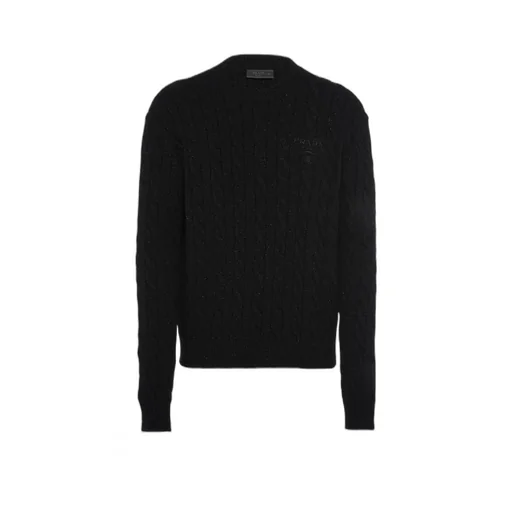 Cable-Knit Crewneck Sweater