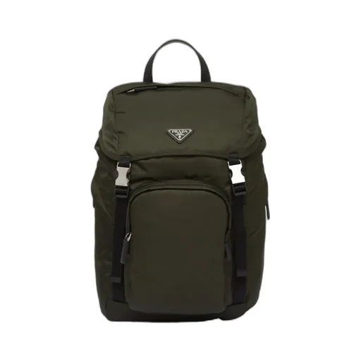 Logo Plaque Buckled Backpack