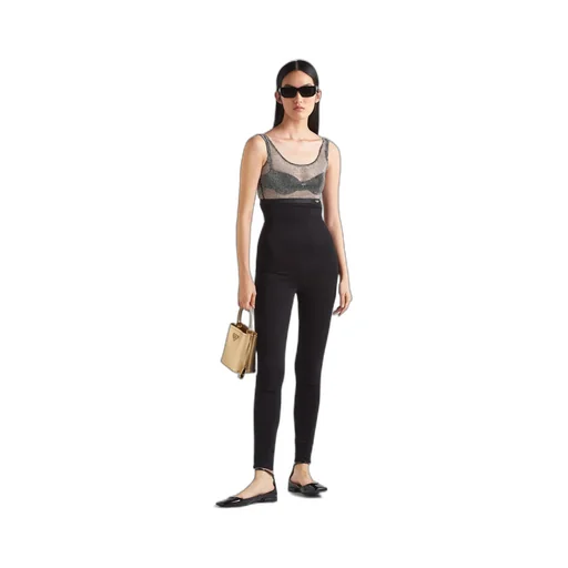 Embellished Mesh Cropped Top