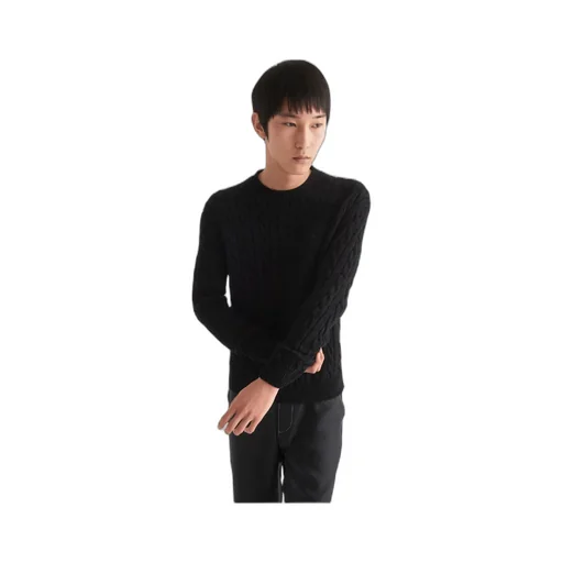 Cable-Knit Crewneck Sweater