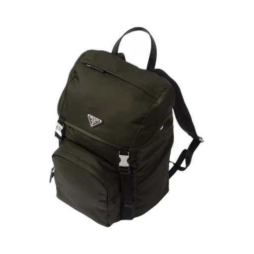 Logo Plaque Buckled Backpack