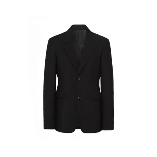 Single-Breasted Mohair Wool Jacket