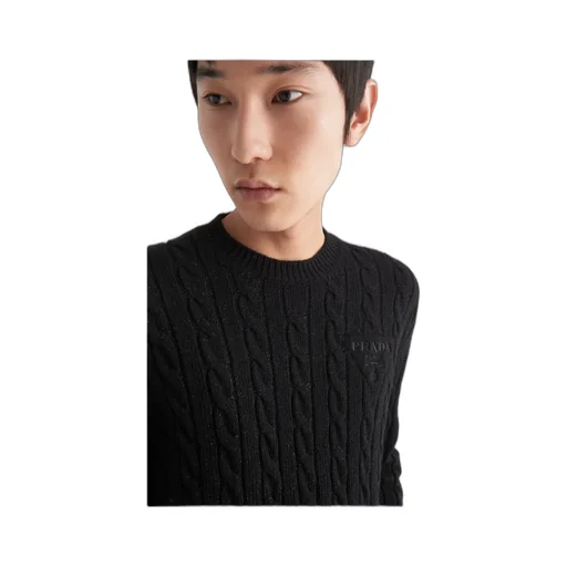 Cable-Knit Crewneck Sweater