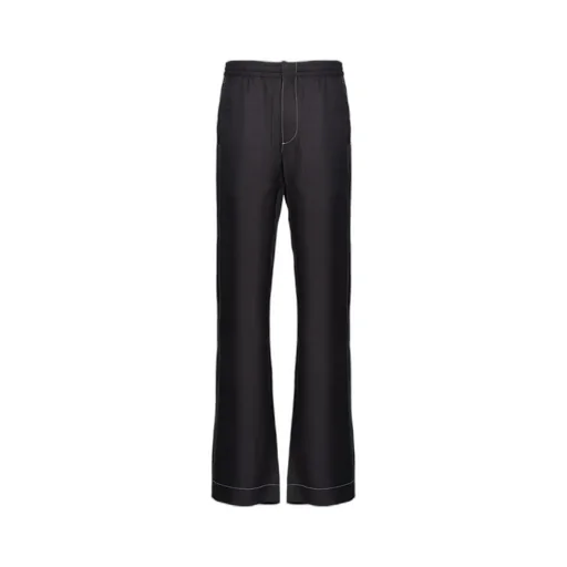 Logo Patch Straight Leg Trousers
