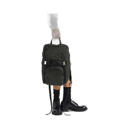 Logo Plaque Buckled Backpack