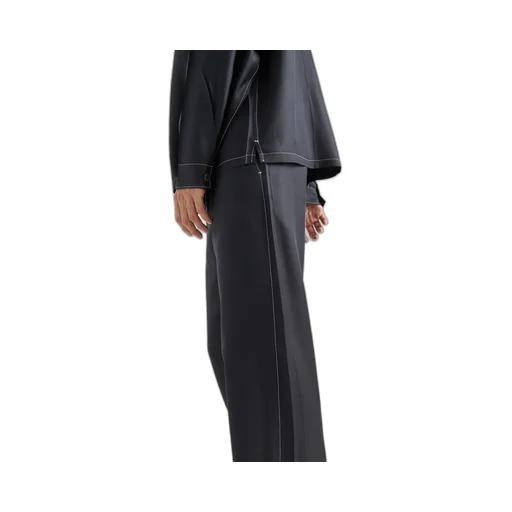 Logo Patch Straight Leg Trousers