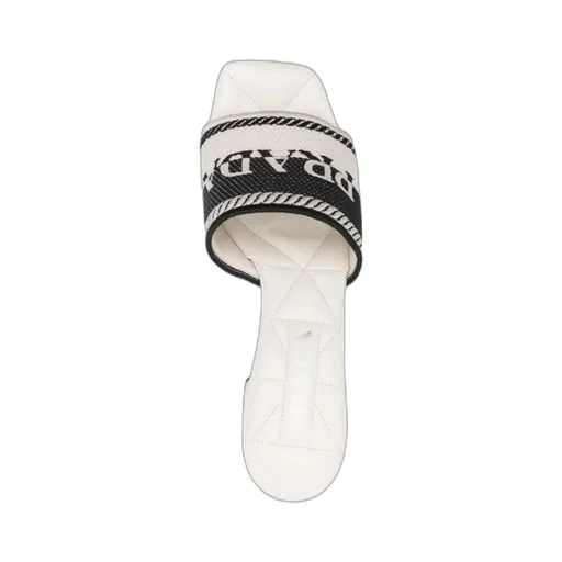 Intarsia-Knit Logo Mules