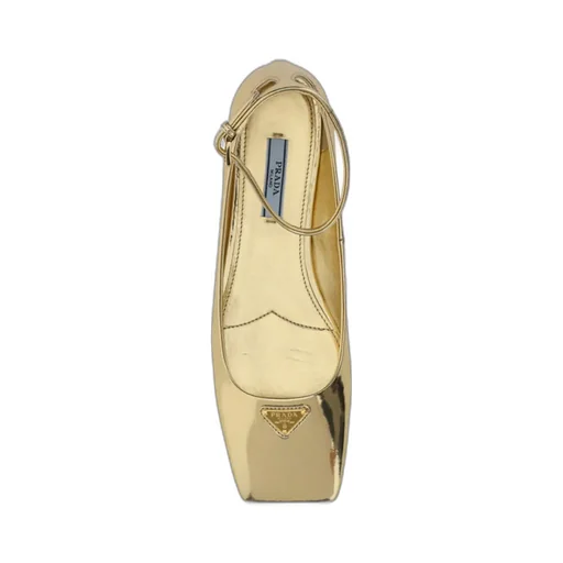 Metallic Leather Ballerinas