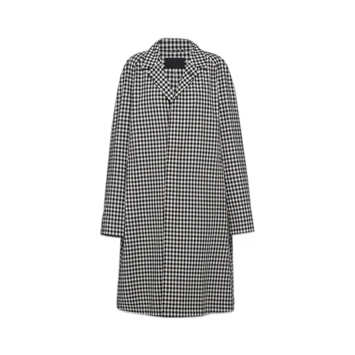 Check Pattern Belted Coat