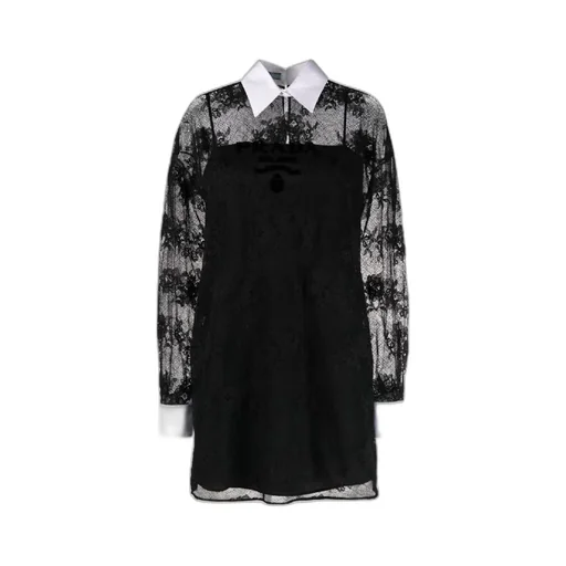 Long-Sleeved Dress With Shirt Collar