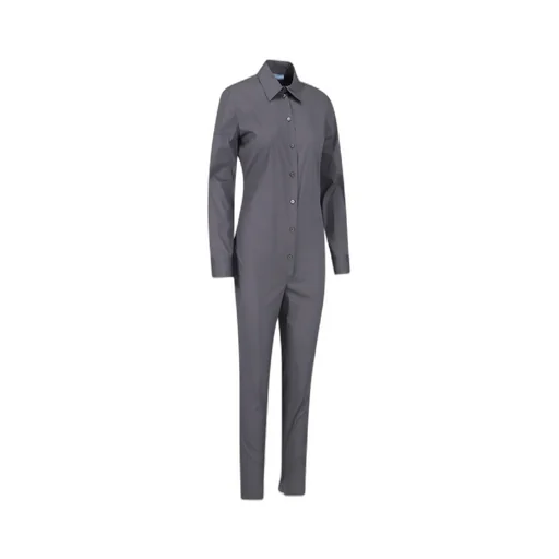 Long-Sleeved Buttoned Jumpsuit