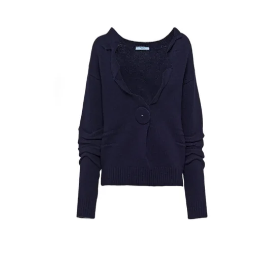 Buttoned V-Neck Jumper